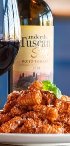 House-made Cavatelli with Amore Ragù with Under The Tuscan Sun, Vino Rosso, Toscana