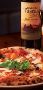 Margherita Pizza with Under The Tuscan Sun, Sangiovese, Tuscany