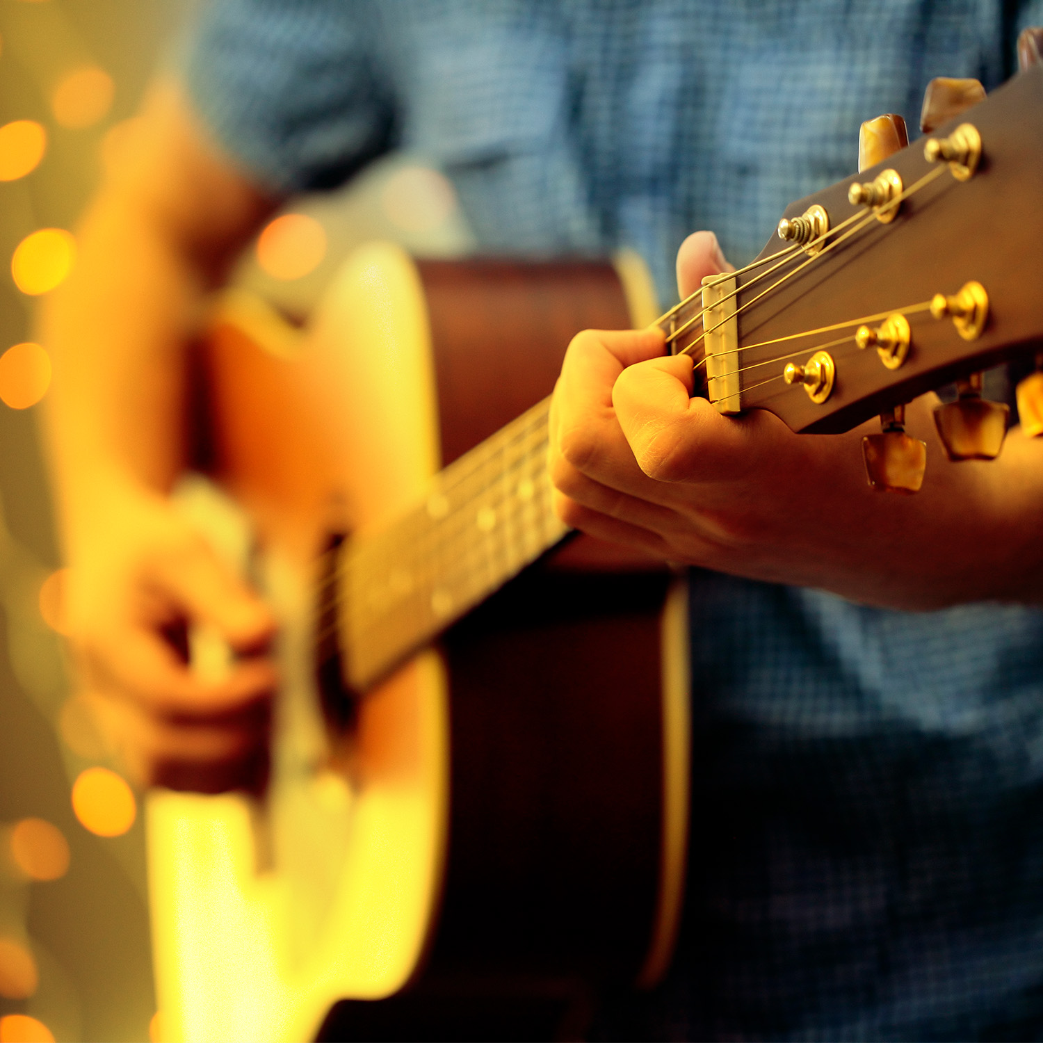 Guitarist playing live music